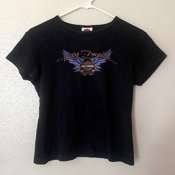 Harley-Davidson Tops - y2k Harley Davidson • Black Graphic Tee 🖤